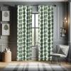 Ambesonne Bohemian Curtains, Retro Mid Century Inspired Abstract Patterns on Ivory Background, Window Treatments 2 Panel Set for Living Room Bedroom, Pair of – 28″ x 63″, Dark Orange and Reseda Green(White Green)