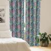 Ambesonne Bohemian Curtains, Retro Mid Century Inspired Abstract Patterns on Ivory Background, Window Treatments 2 Panel Set for Living Room Bedroom, Pair of – 28″ x 63″, Dark Orange and Reseda Green(Pink Blue Yellow)