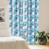 Ambesonne Bohemian Curtains, Retro Mid Century Inspired Abstract Patterns on Ivory Background, Window Treatments 2 Panel Set for Living Room Bedroom, Pair of – 28″ x 63″, Dark Orange and Reseda Green(Soft Blue Grey)