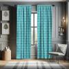 Ambesonne Bohemian Curtains, Retro Mid Century Inspired Abstract Patterns on Ivory Background, Window Treatments 2 Panel Set for Living Room Bedroom, Pair of – 28″ x 63″, Dark Orange and Reseda Green(Turquoise Blue)