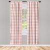 Ambesonne Bohemian Curtains, Retro Mid Century Inspired Abstract Patterns on Ivory Background, Window Treatments 2 Panel Set for Living Room Bedroom, Pair of – 28″ x 63″, Dark Orange and Reseda Green(Pink White)