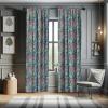 Ambesonne Bohemian Curtains, Retro Mid Century Inspired Abstract Patterns on Ivory Background, Window Treatments 2 Panel Set for Living Room Bedroom, Pair of – 28″ x 63″, Dark Orange and Reseda Green(Pink Blue Yellow)