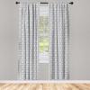 Ambesonne Bohemian Curtains, Retro Mid Century Inspired Abstract Patterns on Ivory Background, Window Treatments 2 Panel Set for Living Room Bedroom, Pair of – 28″ x 63″, Dark Orange and Reseda Green(White Grey)