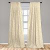 Ambesonne Bohemian Curtains, Retro Mid Century Inspired Abstract Patterns on Ivory Background, Window Treatments 2 Panel Set for Living Room Bedroom, Pair of – 28″ x 63″, Dark Orange and Reseda Green(White Brown)