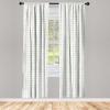 Ambesonne Bohemian Curtains, Retro Mid Century Inspired Abstract Patterns on Ivory Background, Window Treatments 2 Panel Set for Living Room Bedroom, Pair of – 28″ x 63″, Dark Orange and Reseda Green(Off White Multicolor)