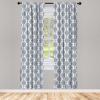 Ambesonne Botanical Curtains, Minimal Watercolor Leaves on Minimal Geometric Shapes in Cold Colors, Window Treatments 2 Panel Set for Living Room Bedroom, Pair of – 28″ x 63″, Grey Teal Slate Blue(Petrol Blue)