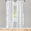 Ambesonne Botanical Curtains, Minimal Watercolor Leaves on Minimal Geometric Shapes in Cold Colors, Window Treatments 2 Panel Set for Living Room Bedroom, Pair of – 28″ x 63″, Grey Teal Slate Blue(Blue Cinnamon)
