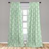 Ambesonne Botanical Curtains, Minimal Watercolor Leaves on Minimal Geometric Shapes in Cold Colors, Window Treatments 2 Panel Set for Living Room Bedroom, Pair of – 28″ x 63″, Grey Teal Slate Blue(Teal Green)