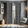 Ambesonne Botanical Curtains, Minimal Watercolor Leaves on Minimal Geometric Shapes in Cold Colors, Window Treatments 2 Panel Set for Living Room Bedroom, Pair of – 28″ x 63″, Grey Teal Slate Blue(White and Charcoal)