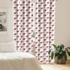 Ambesonne Botanical Curtains, Minimal Watercolor Leaves on Minimal Geometric Shapes in Cold Colors, Window Treatments 2 Panel Set for Living Room Bedroom, Pair of – 28″ x 63″, Grey Teal Slate Blue(Vermilion Orange)