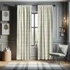 Ambesonne Botanical Curtains, Minimal Watercolor Leaves on Minimal Geometric Shapes in Cold Colors, Window Treatments 2 Panel Set for Living Room Bedroom, Pair of – 28″ x 63″, Grey Teal Slate Blue(Pastel Green)