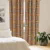 Ambesonne Botanical Curtains, Minimal Watercolor Leaves on Minimal Geometric Shapes in Cold Colors, Window Treatments 2 Panel Set for Living Room Bedroom, Pair of – 28″ x 63″, Grey Teal Slate Blue(Yellow Red)