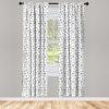 Ambesonne Botanical Curtains, Minimal Watercolor Leaves on Minimal Geometric Shapes in Cold Colors, Window Treatments 2 Panel Set for Living Room Bedroom, Pair of – 28″ x 63″, Grey Teal Slate Blue(Black Grey)