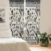 Ambesonne Botanical Curtains, Minimal Watercolor Leaves on Minimal Geometric Shapes in Cold Colors, Window Treatments 2 Panel Set for Living Room Bedroom, Pair of – 28″ x 63″, Grey Teal Slate Blue(Pale Rust Blue Grey Ivory)