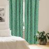 Ambesonne Botanical Curtains, Minimal Watercolor Leaves on Minimal Geometric Shapes in Cold Colors, Window Treatments 2 Panel Set for Living Room Bedroom, Pair of – 28″ x 63″, Grey Teal Slate Blue(Jade Green)