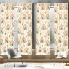 Ambesonne Botanical Curtains, Minimal Watercolor Leaves on Minimal Geometric Shapes in Cold Colors, Window Treatments 2 Panel Set for Living Room Bedroom, Pair of – 28″ x 63″, Grey Teal Slate Blue(Pale Mustard Salmon Teal)