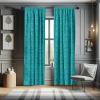 Ambesonne Botanical Curtains, Minimal Watercolor Leaves on Minimal Geometric Shapes in Cold Colors, Window Treatments 2 Panel Set for Living Room Bedroom, Pair of – 28″ x 63″, Grey Teal Slate Blue(Turquoise Aqua)