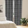 Ambesonne Botanical Curtains, Minimal Watercolor Leaves on Minimal Geometric Shapes in Cold Colors, Window Treatments 2 Panel Set for Living Room Bedroom, Pair of – 28″ x 63″, Grey Teal Slate Blue(White and Charcoal)