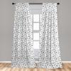 Ambesonne Botanical Curtains, Minimal Watercolor Leaves on Minimal Geometric Shapes in Cold Colors, Window Treatments 2 Panel Set for Living Room Bedroom, Pair of – 28″ x 63″, Grey Teal Slate Blue(Black Grey)