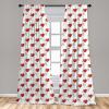 Ambesonne Botanical Curtains, Minimal Watercolor Leaves on Minimal Geometric Shapes in Cold Colors, Window Treatments 2 Panel Set for Living Room Bedroom, Pair of – 28″ x 63″, Grey Teal Slate Blue(Vermilion Orange)