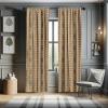 Ambesonne Botanical Curtains, Minimal Watercolor Leaves on Minimal Geometric Shapes in Cold Colors, Window Treatments 2 Panel Set for Living Room Bedroom, Pair of – 28″ x 63″, Grey Teal Slate Blue(Apricot Orange)