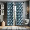 Ambesonne Botanical Curtains, Minimal Watercolor Leaves on Minimal Geometric Shapes in Cold Colors, Window Treatments 2 Panel Set for Living Room Bedroom, Pair of – 28″ x 63″, Grey Teal Slate Blue(Teal Pink)