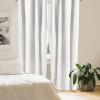 Ambesonne Botanical Curtains, Minimal Watercolor Leaves on Minimal Geometric Shapes in Cold Colors, Window Treatments 2 Panel Set for Living Room Bedroom, Pair of – 28″ x 63″, Grey Teal Slate Blue(White Beige)