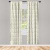 Ambesonne Botanical Curtains, Minimal Watercolor Leaves on Minimal Geometric Shapes in Cold Colors, Window Treatments 2 Panel Set for Living Room Bedroom, Pair of – 28″ x 63″, Grey Teal Slate Blue(Pastel Green)