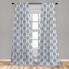 Ambesonne Botanical Curtains, Minimal Watercolor Leaves on Minimal Geometric Shapes in Cold Colors, Window Treatments 2 Panel Set for Living Room Bedroom, Pair of – 28″ x 63″, Grey Teal Slate Blue(Petrol Blue)