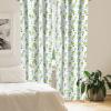 Ambesonne Botanical Curtains, Minimal Watercolor Leaves on Minimal Geometric Shapes in Cold Colors, Window Treatments 2 Panel Set for Living Room Bedroom, Pair of – 28″ x 63″, Grey Teal Slate Blue(Teal Yellow)