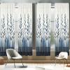 Ambesonne Botanical Curtains, Minimal Watercolor Leaves on Minimal Geometric Shapes in Cold Colors, Window Treatments 2 Panel Set for Living Room Bedroom, Pair of – 28″ x 63″, Grey Teal Slate Blue(Grey Teal Slate Blue)