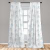 Ambesonne Botanical Curtains, Minimal Watercolor Leaves on Minimal Geometric Shapes in Cold Colors, Window Treatments 2 Panel Set for Living Room Bedroom, Pair of – 28″ x 63″, Grey Teal Slate Blue(Blue Cinnamon)