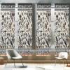 Ambesonne Botanical Curtains, Minimal Watercolor Leaves on Minimal Geometric Shapes in Cold Colors, Window Treatments 2 Panel Set for Living Room Bedroom, Pair of – 28″ x 63″, Grey Teal Slate Blue(Pale Rust Blue Grey Ivory)