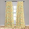 Ambesonne Botanical Curtains, Minimal Watercolor Leaves on Minimal Geometric Shapes in Cold Colors, Window Treatments 2 Panel Set for Living Room Bedroom, Pair of – 28″ x 63″, Grey Teal Slate Blue(Green Olive)