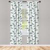 Ambesonne Botanical Curtains, Minimal Watercolor Leaves on Minimal Geometric Shapes in Cold Colors, Window Treatments 2 Panel Set for Living Room Bedroom, Pair of – 28″ x 63″, Grey Teal Slate Blue(Dark Grey)