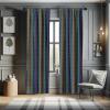 Ambesonne Botanical Curtains, Minimal Watercolor Leaves on Minimal Geometric Shapes in Cold Colors, Window Treatments 2 Panel Set for Living Room Bedroom, Pair of – 28″ x 63″, Grey Teal Slate Blue(Blue Orange)