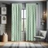 Ambesonne Botanical Curtains, Minimal Watercolor Leaves on Minimal Geometric Shapes in Cold Colors, Window Treatments 2 Panel Set for Living Room Bedroom, Pair of – 28″ x 63″, Grey Teal Slate Blue(Teal Green)