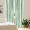 Ambesonne Botanical Curtains, Minimal Watercolor Leaves on Minimal Geometric Shapes in Cold Colors, Window Treatments 2 Panel Set for Living Room Bedroom, Pair of – 28″ x 63″, Grey Teal Slate Blue(Teal Green)