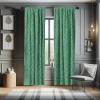 Ambesonne Botanical Curtains, Minimal Watercolor Leaves on Minimal Geometric Shapes in Cold Colors, Window Treatments 2 Panel Set for Living Room Bedroom, Pair of – 28″ x 63″, Grey Teal Slate Blue(Jade Green)