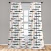 Ambesonne Botanical Curtains, Minimal Watercolor Leaves on Minimal Geometric Shapes in Cold Colors, Window Treatments 2 Panel Set for Living Room Bedroom, Pair of – 28″ x 63″, Grey Teal Slate Blue(Green Grey)