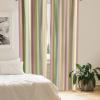 Ambesonne Botanical Curtains, Minimal Watercolor Leaves on Minimal Geometric Shapes in Cold Colors, Window Treatments 2 Panel Set for Living Room Bedroom, Pair of – 28″ x 63″, Grey Teal Slate Blue(Pink Brown)