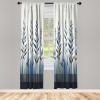 Ambesonne Botanical Curtains, Minimal Watercolor Leaves on Minimal Geometric Shapes in Cold Colors, Window Treatments 2 Panel Set for Living Room Bedroom, Pair of – 28″ x 63″, Grey Teal Slate Blue(Grey Teal Slate Blue)