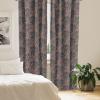 Ambesonne Botanical Curtains, Minimal Watercolor Leaves on Minimal Geometric Shapes in Cold Colors, Window Treatments 2 Panel Set for Living Room Bedroom, Pair of – 28″ x 63″, Grey Teal Slate Blue(Black Pink)