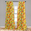Ambesonne Botanical Curtains, Vintage Floral Pattern with Detailed Exotic Leaves from Different Trees, Window Treatments 2 Panel Set for Living Room Bedroom, Pair of – 28″ x 84″, Green and Ivory(Yellow Vermilion)