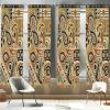 Ambesonne Botanical Curtains, Vintage Floral Pattern with Detailed Exotic Leaves from Different Trees, Window Treatments 2 Panel Set for Living Room Bedroom, Pair of – 28″ x 84″, Green and Ivory(Khaki Pale Rust Amber)