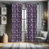 Ambesonne Botanical Curtains, Vintage Floral Pattern with Detailed Exotic Leaves from Different Trees, Window Treatments 2 Panel Set for Living Room Bedroom, Pair of – 28″ x 84″, Green and Ivory(Purple)