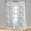 Ambesonne Botanical Curtains, Vintage Floral Pattern with Detailed Exotic Leaves from Different Trees, Window Treatments 2 Panel Set for Living Room Bedroom, Pair of – 28″ x 84″, Green and Ivory(White and Pale Black)