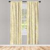 Ambesonne Botanical Curtains, Vintage Floral Pattern with Detailed Exotic Leaves from Different Trees, Window Treatments 2 Panel Set for Living Room Bedroom, Pair of – 28″ x 84″, Green and Ivory(White Yellow)