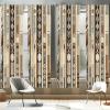 Ambesonne Botanical Curtains, Vintage Floral Pattern with Detailed Exotic Leaves from Different Trees, Window Treatments 2 Panel Set for Living Room Bedroom, Pair of – 28″ x 84″, Green and Ivory(Chocolate Ecru Taupe)