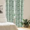 Ambesonne Botanical Curtains, Vintage Floral Pattern with Detailed Exotic Leaves from Different Trees, Window Treatments 2 Panel Set for Living Room Bedroom, Pair of – 28″ x 84″, Green and Ivory(Green and Ivory)